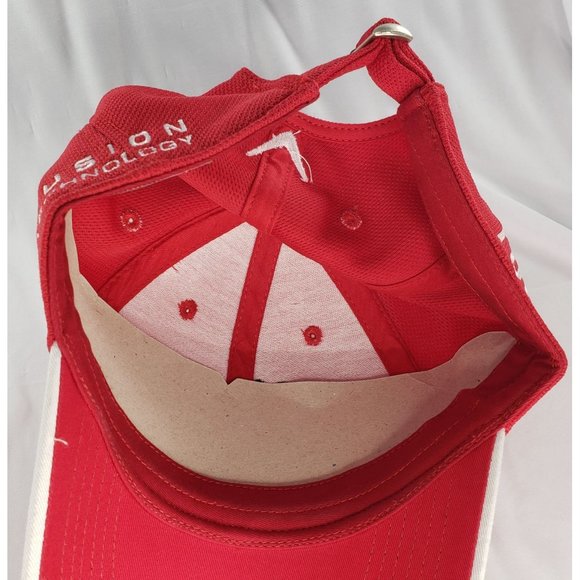 Callaway Fusion Technology Tour i Hat Cap C-Tech Red White Like New - Picture 3 of 8